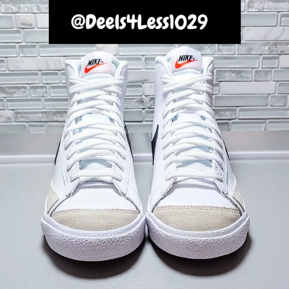 Nike Blazer Mid '77 Womens/Kids White Black Total Orange - Picture 2 of 7